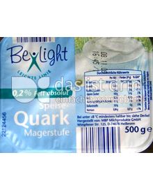 Produktabbildung: Be Light Speise Quark Magerstufe 500 g