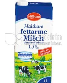 Produktabbildung: Milbona Haltbare fettarme Milch 1 l