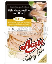 Produktabbildung: Aoste Luftig Fein Hähnchenbrustfilet mit Honig 80 g