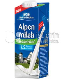 Produktabbildung: Weihenstephan Laktosefreie Alpenmilch 1,5 % Fett 1 l