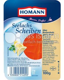 Produktabbildung: Homann Seelachs Scheiben 100 g