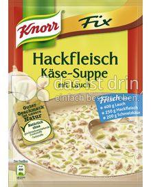 Produktabbildung: Knorr Fix Hackfleisch-Käse Suppe mit Lauch 64 g