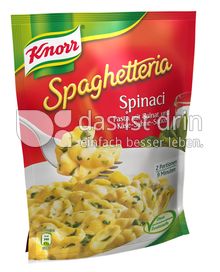 Produktabbildung: Knorr Spaghetteria Spinaci Pasta mit Spinat und Käse-Sahne-Sauce 164 g