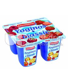 Produktabbildung: Ehrmann Yoginos classic Erdbeer-Himbeer 100 g
