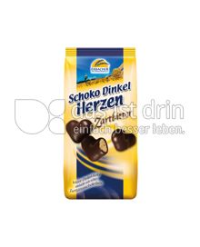 Produktabbildung: Erbacher - Ihr Dinkelspezialist Schoko Dinkel Herzen zartbitter 100 g