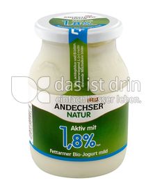 Produktabbildung: Andechser Natur Fettarmer Bio-Jogurt mild, Aktiv mit 1,8% 500 g