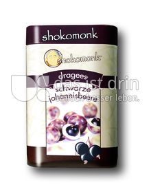 Produktabbildung: shokomonk Dragees schwarze johannisbeere in weißer Schokolade 200 g
