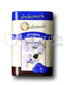 Produktabbildung: shokomonk Dragees blaubeere in weißer Schokolade 200 g