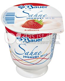 Produktabbildung: Bauer Sahnejoghurt Erdbeere 150 g