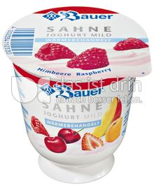 Produktabbildung: Bauer Sahnejoghurt Mild Thermisiert Himbeere 150 g