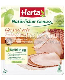 Produktabbildung: Herta Natürlicher Genuss Geräucherte Putenbrust 100 g