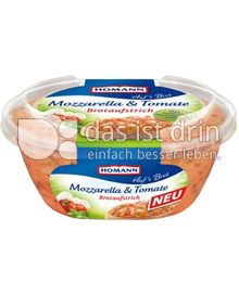 Produktabbildung: Homann Brotaufstrich Mozzarella & Tomate 150 g