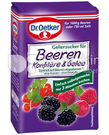 Produktabbildung: Dr. Oetker Gelierzucker für Beeren Konfitüre und Gelee 500 g