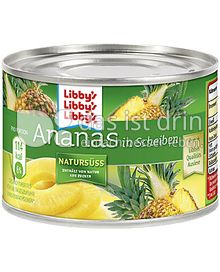Produktabbildung: Libby's Ananas in Scheiben Natursüß 230 g