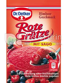 Produktabbildung: Dr. Oetker Rote Grütze Himbeer-Geschmack mit Sago 