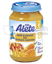 Produktabbildung: Nestlé Alete Apfel & Karotte mit Vollkorn-Getreide 190 g