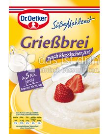 Produktabbildung: Dr. Oetker Grießbrei nach klassischer Art 92 g