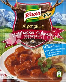 Produktabbildung: Knorr Alpenglück Fix Holzhacker Gulasch mit Paprika 