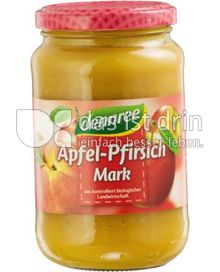 Produktabbildung: dennree Apfel-Pfirsich-Mark 360 g