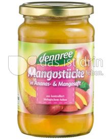 Produktabbildung: dennree Manogstücke in Ananas- und Mangosaft 370 ml