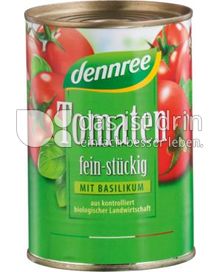 Produktabbildung: dennree Tomaten fein-stückig mit Basilikum 400 g