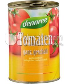Produktabbildung: dennree Tomaten ganz, geschält 400 g