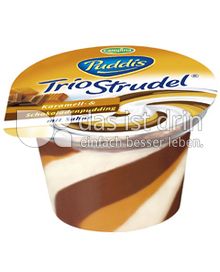 Produktabbildung: Puddis Trio Strudel Karamell- und Schokoladenpudding 120 g