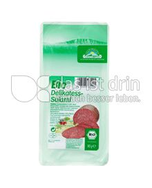 Produktabbildung: Grünes Land Bio Delikatess Salami 80 g