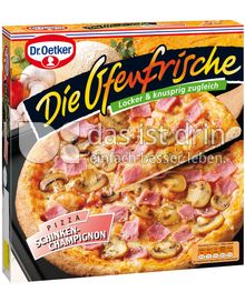 Dr Oetker Die Ofenfrische Pizza Schinken Champignon 1 0 Kalorien Kcal Und Inhaltsstoffe Das Ist Drin