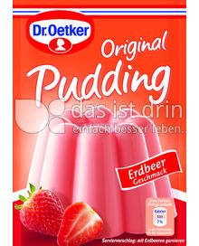 Produktabbildung: Dr. Oetker Original Pudding Erdbeer-Geschmack 111 g