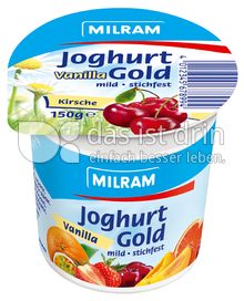 Produktabbildung: MILRAM Joghurt Gold Vanilla Kirsche 150 g
