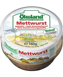 Produktabbildung: Ökoland gekochte Bio Mettwurst 160 g