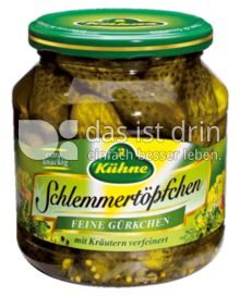Produktabbildung: Kühne Schlemmertöpfchen Feine Gürkchen 580 ml