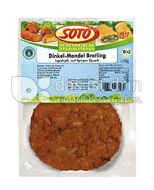 Produktabbildung: SOTO vegetarische Spezialitäten Dinkel-Mandel-Bratling 200 g