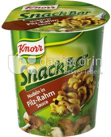 Produktabbildung: Knorr Snack Bar Nudeln in Pilz-Rahm-Sauce 72 g