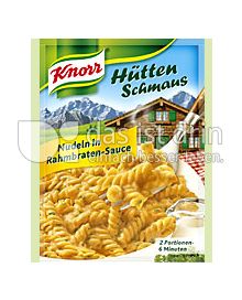 Produktabbildung: Knorr Hüttenschmaus Nudeln in Rahmbraten-Sauce 166 g