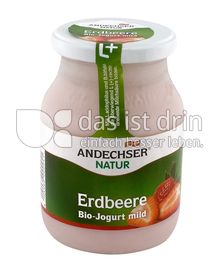 Produktabbildung: Andechser Natur Bio-Jogurt mild, Erdbeere 3,7% 500 g