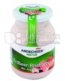 Produktabbildung: Andechser Natur Bio-Jogurt mild, Erdbeer-Rhabarber 3,7% 500 g