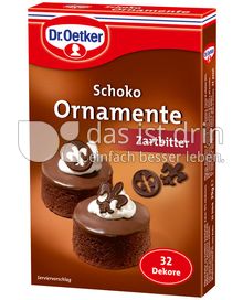 Produktabbildung: Dr. Oetker Schoko Ornamente Zartbitter 39 g