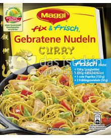 Produktabbildung: Maggi fix & frisch Gebratene Nudeln Curry 29 g
