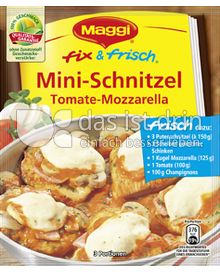 Produktabbildung: Maggi fix & frisch Mini-Schnitzel Tomate-Mozzarella 37 g