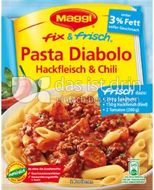 Produktabbildung: Maggi fix & frisch Pasta Diabolo Hackfleisch & Chili 44 g