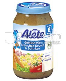 Produktabbildung: Nestlé Alete Gemüse mit Sternchen-Nudeln & Schinken 220 g
