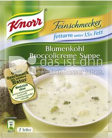 Produktabbildung: Knorr Feinschmecker Blumenkohl Broccolicreme Suppe fettarm 500 ml