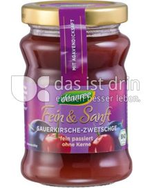 Produktabbildung: dennree Fruchtaufstrich Fein & Sanft Sauerkirsche-Zwetschge 200 g