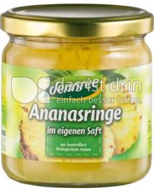 Produktabbildung: dennree Ananasringe im eigenen Saft 200 g