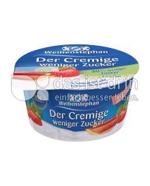 Produktabbildung: Weihenstephan Der Cremige weniger Zucker Erdbeer-Rhabarber 150 g